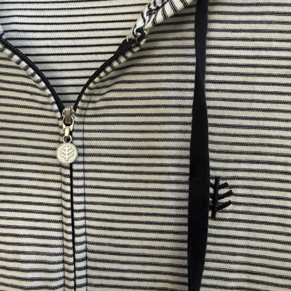 Coolibar Hoodie Womens Medium Blue Cabana Sailor UPF 50+ Hoodie Full Zip - Picture 3 of 15